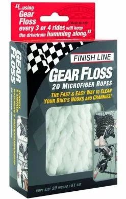 Finish Line Fil De Nettoyage De Corde En Microfibres Gear Floss 20 Pcs.
