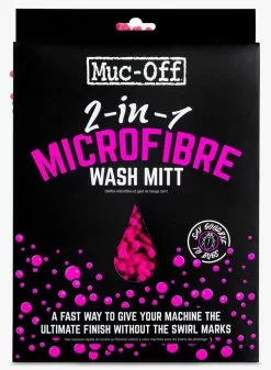Muc-Off Gant De Nettoyage 2-en-1 Microfibre Wash Mitt -Topeak Soldes Muc Off Microfibre Wash Mitt Reinigungshandschuh MU BRU 2411 3