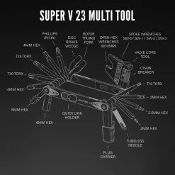 Lezyne Super V23 Multitool 11 Lezyne Super V23 Multitool -Topeak Soldes SuperV 23 ExplodedToolDiagrams R1 1800x1800