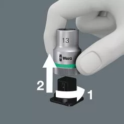 Wera 8100 SA 8 Jeu Cliquet Zyklop Metal (1/4") -Topeak Soldes Wera 8100 SA 8 Zyklop Metal Knarrensatz Umschalthebel 14 Antrieb metrisch 4013288173836 5