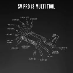 Lezyne SV PRO 13 Multitool -Topeak Soldes lezyne 1 MT SVPRO 13T06 SV PRO 13 Multitool 3